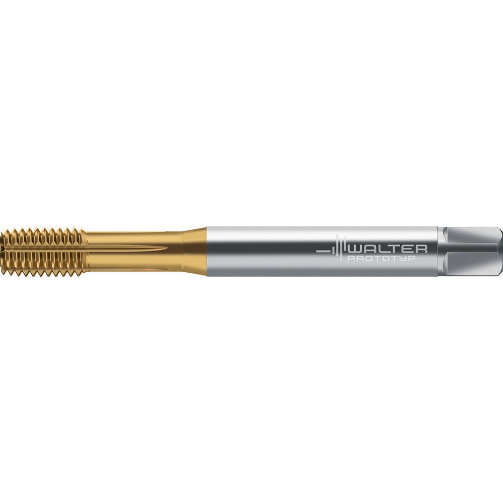 Thread Forming Taps; Thread Size (mm): M8x1.25 ; Thread Standard: Metric ; Chamfer: Semi-Bottoming ; Chamfered Threads: 2-3P ; Material: High-Speed Steel-E ; Coating/Finish: TIN