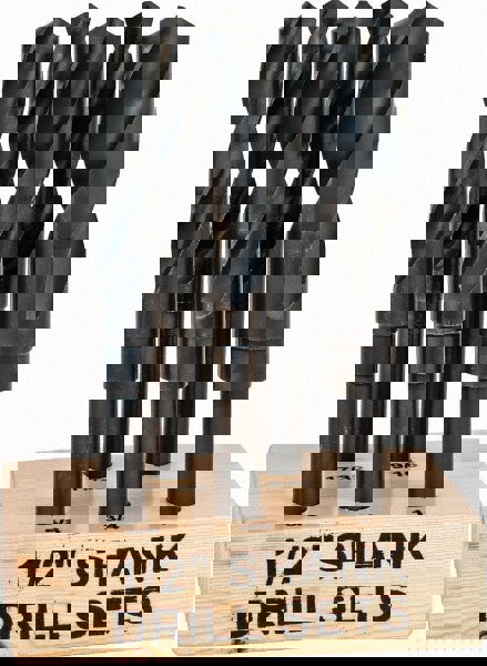 Drill Bit Set: Reduced Shank Drill Bits, 5 Pc, 1