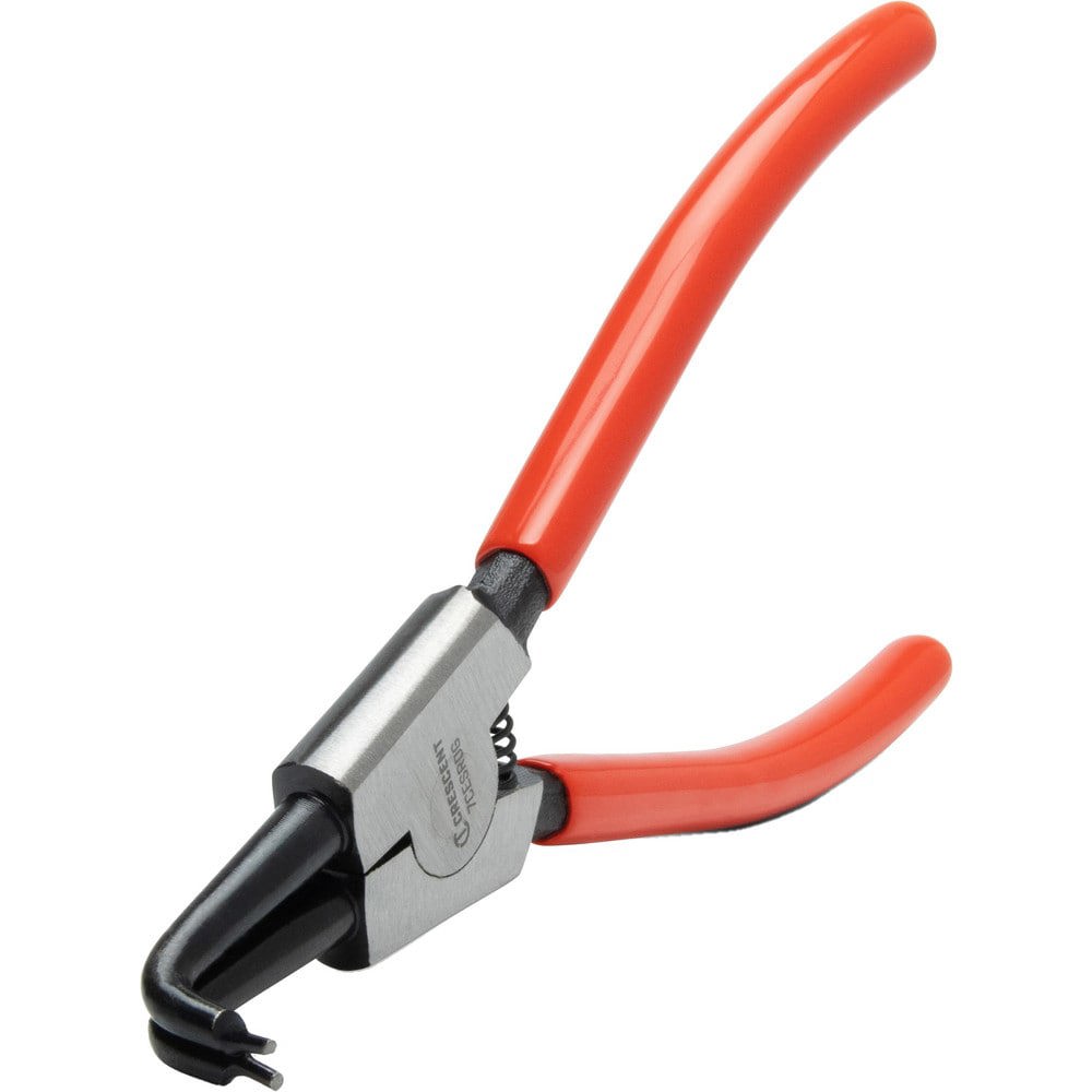 Retaining Ring Pliers; Tool Type: External Ring Pliers ; Type: External ; Tip Angle: 90.00 ; Tip Diameter (Decimal Inch): 0.071 ; Ring Diameter Range (Inch): 0.39 to 0.98 (Internal) ; Overall Length (Decimal Inch): 7.0000