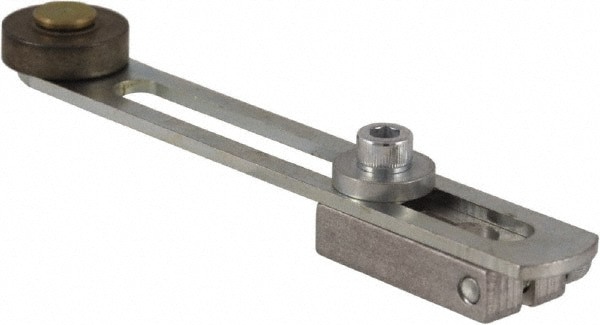 1.38 Inch Long, 1/4 Inch Diameter, Limit Switch Adjustable Roller Lever