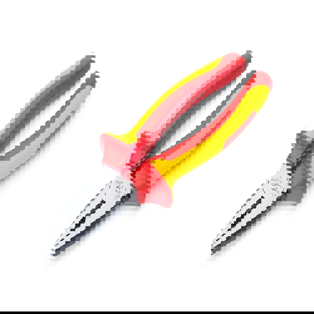 Pliers; Jaw Texture: Serrated ; Jaw Length: 1.56in ; Jaw Length (Decimal Inch): 1.5600 ; Jaw Width: 0.40in ; Jaw Width (Decimal Inch): 0.4000 ; Overall Length (Inch): 7
