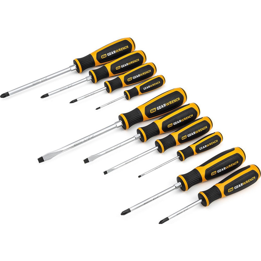 Screwdriver Sets; Screwdriver Types Included: Phillips ; Container Type: Tray ; Tether Style: Not Tether Capable ; Finish: Black Oxide ; Number Of Pieces: 10 ; Insulated: No