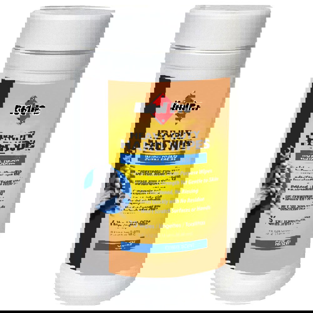 Wipes; Wipe Type: Hand Cleaning ; Wipe Form: Pre-Moistened ; Scent: Citrus ; Container Type: Canister ; Material: HD Wiper ; Wipe Color: White