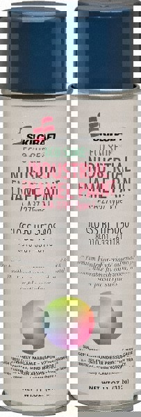 Enamel Spray Paint: Blue, Gloss, 16 oz