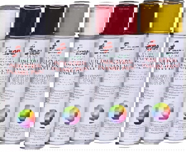 Enamel Spray Paint: Flat, 16 oz