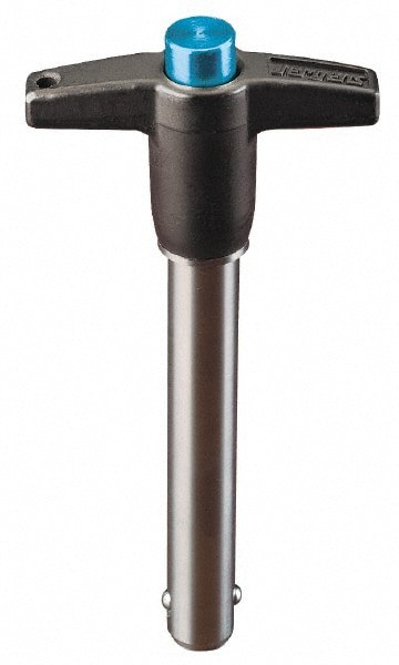 Push-Button Quick-Release Pin: T-Handle, 3/16
