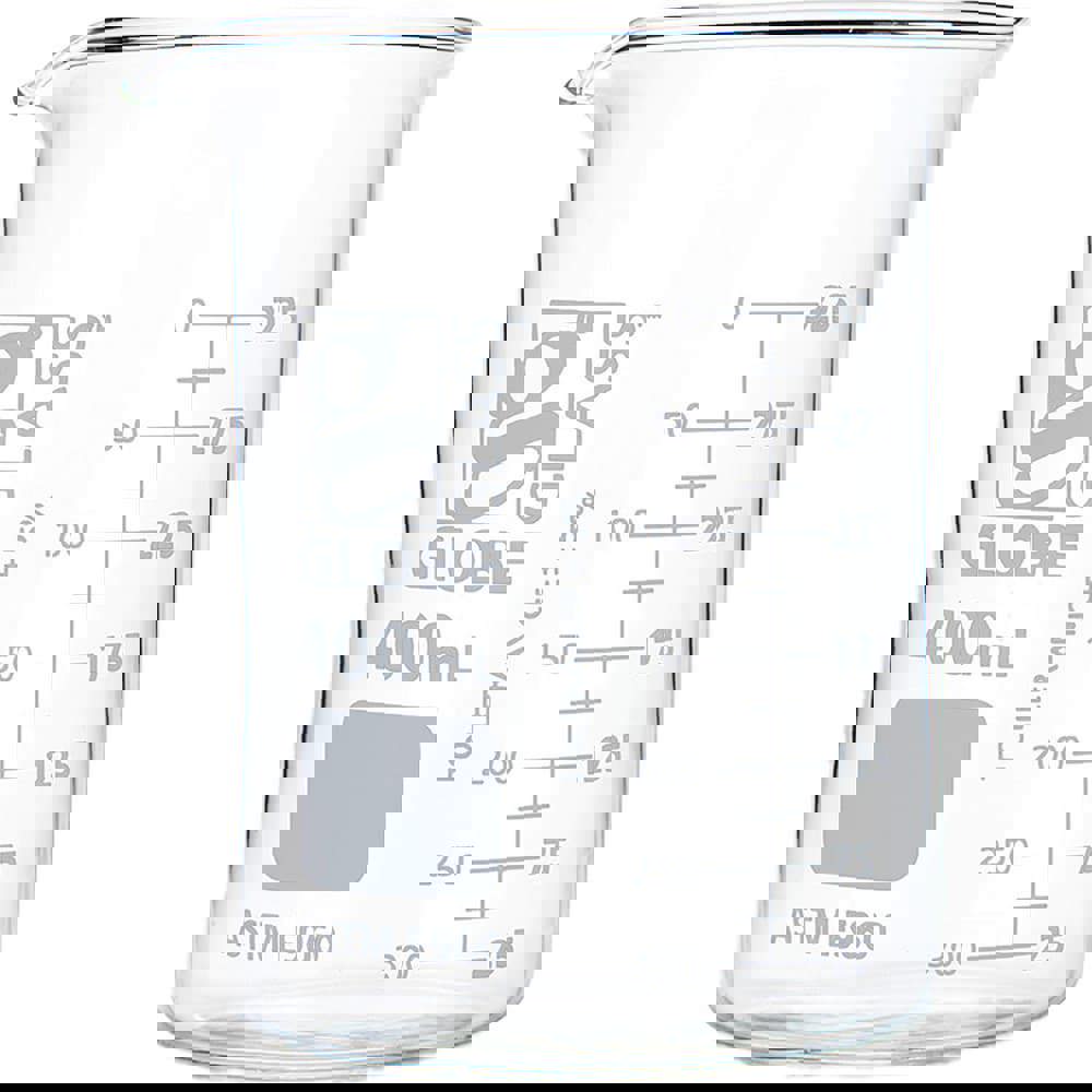 Beakers & Pipettes; Beaker Type: Griffin Style Graduated Beaker ; Volume Capacity: 400.0ml ; Material: Glass ; Maximum Temperature: 392F ; Labware Transparency: Transparent ; Graduations: Yes