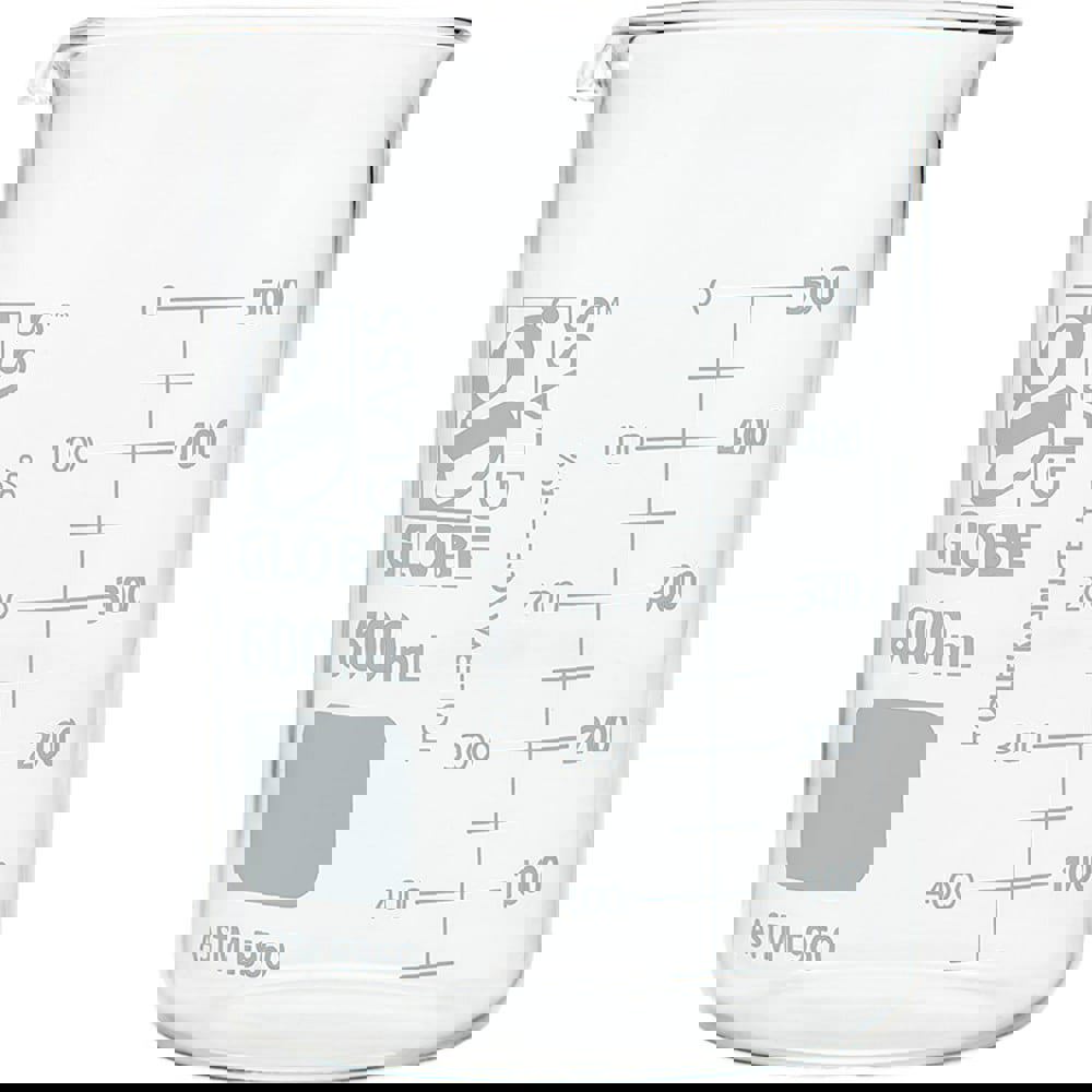 Beakers & Pipettes; Beaker Type: Griffin Style Graduated Beaker ; Volume Capacity: 600.0ml ; Material: Glass ; Maximum Temperature: 392F ; Labware Transparency: Transparent ; Graduations: Yes