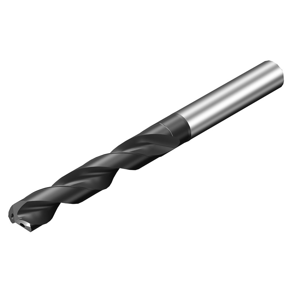 Screw Machine Length Drill Bit: 7.6 mm Dia, 140 &deg; Point, Solid Carbide