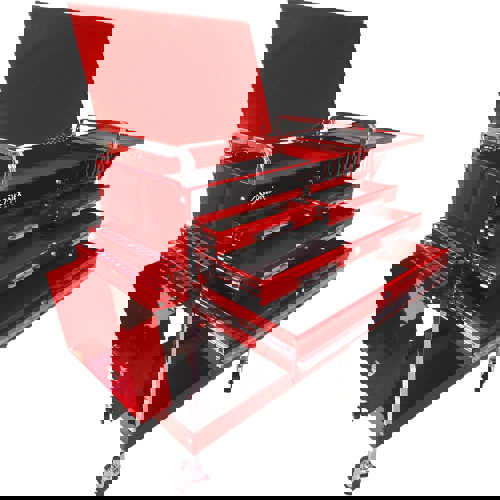 Service Utility Cart: Steel, Red