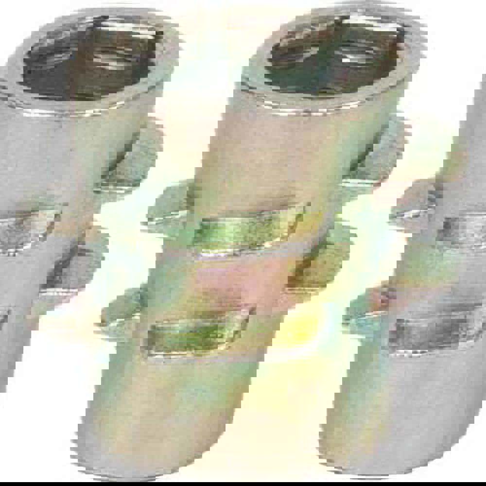 Hex Drive & Slotted Drive Threaded Inserts; Product Type: Flush Hex Drive ; Thread Size: 1/4-20 ; Material: Zinc Alloy ; Finish: Hexavalent Chrome ; Drill Size: 0.3590 ; Hex Size: M6