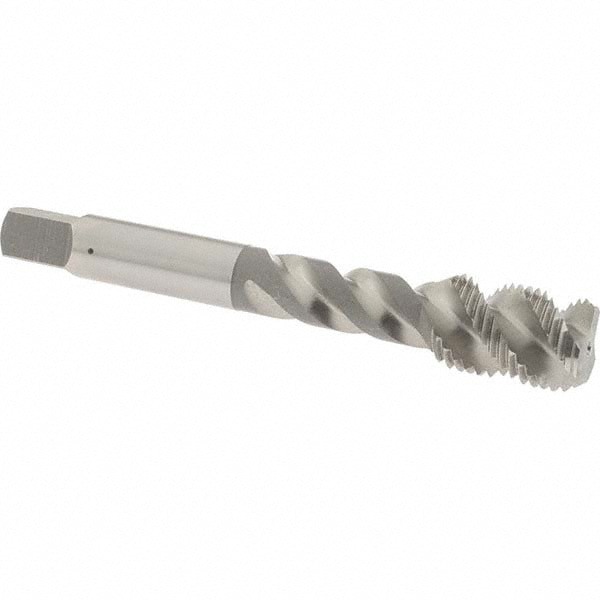 7/16-20 UNF, 3 Flute, 50&deg; Helix, Bottoming Chamfer, Bright Finish, High Speed Steel Spiral Flute STI Tap