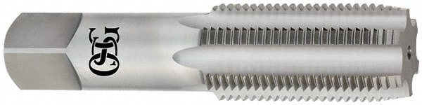 Straight Flute Tap: 2-1/4-8 UNS, 6 Flutes, Plug, High Speed Steel, Bright/Uncoated