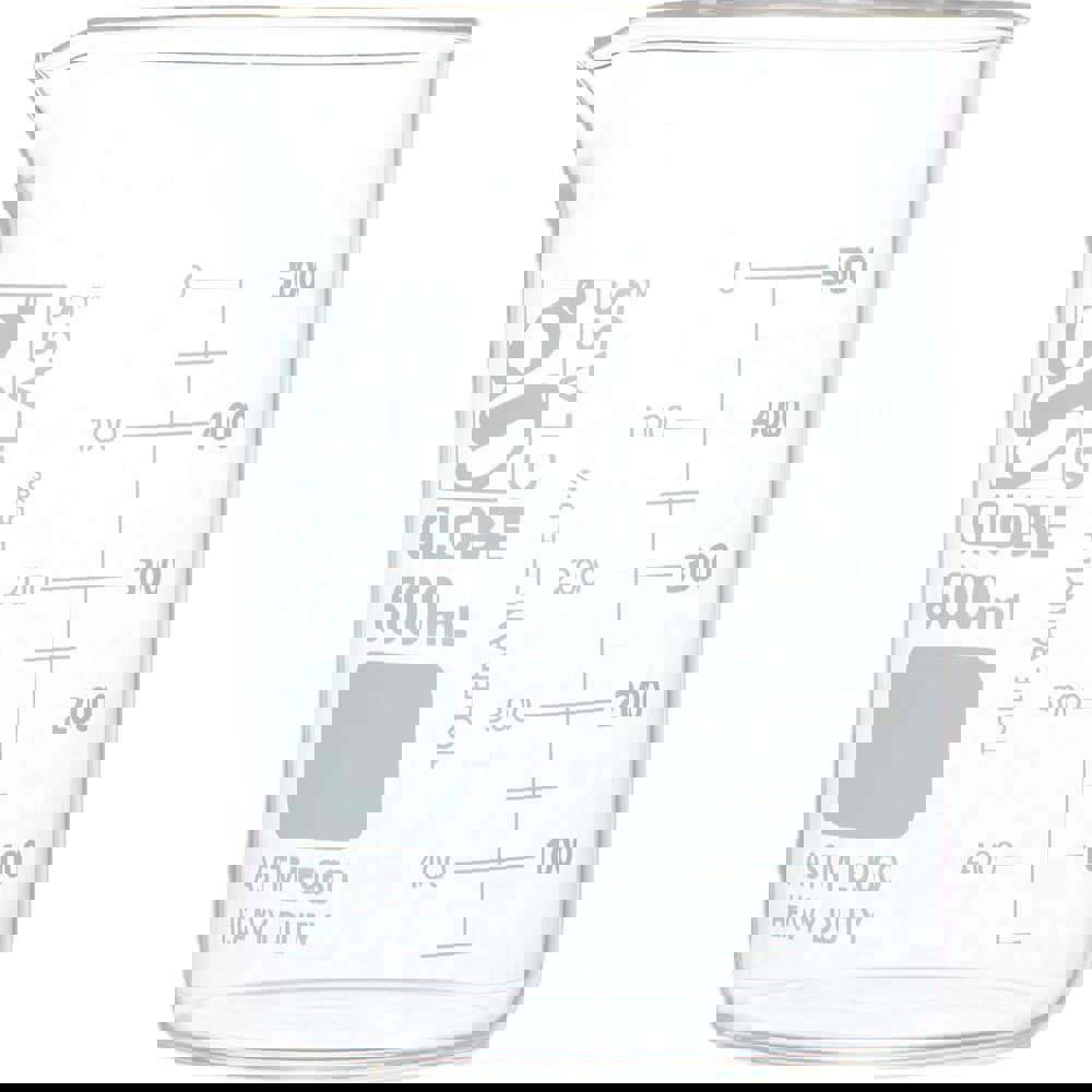 Beakers & Pipettes; Beaker Type: Griffin Style Graduated Beaker ; Volume Capacity: 600.0ml ; Material: Glass ; Maximum Temperature: 392F ; Labware Transparency: Transparent ; Graduations: Yes