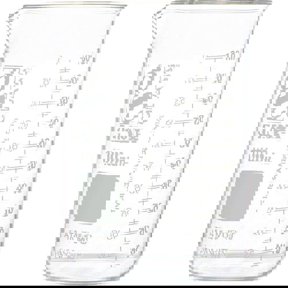 Beakers & Pipettes; Beaker Type: Griffin Style Graduated Beaker ; Volume Capacity: 1000.0ml ; Material: Glass ; Maximum Temperature: 392F ; Labware Transparency: Transparent ; Graduations: Yes