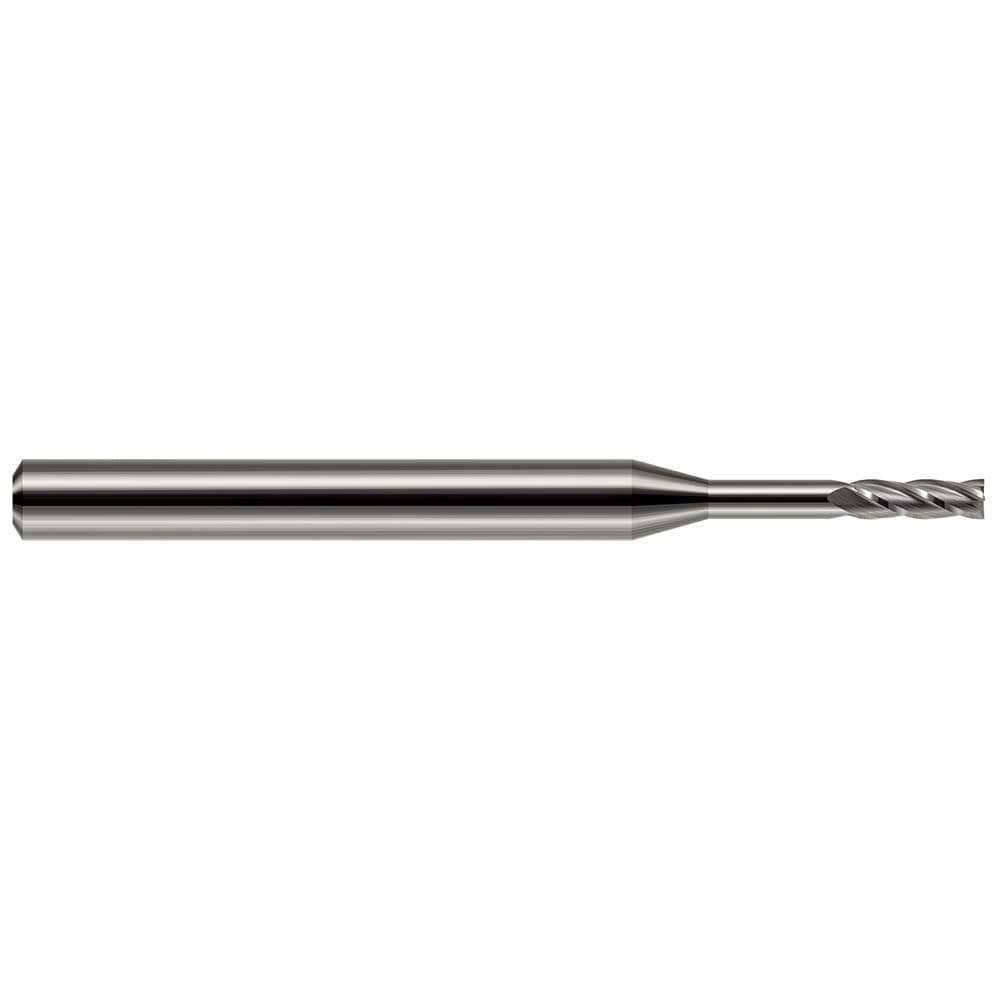 Square End Mill: 1/8'' Dia, 3/8'' LOC, 1/8'' Shank Dia, 2'' OAL, 4 Flutes, Solid Carbide