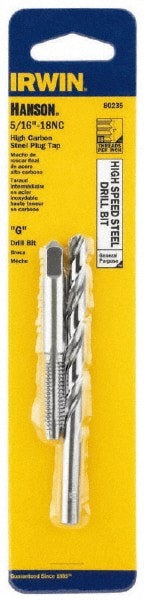 Tap & Drill Set: 5/16-18 Taps, G Drills