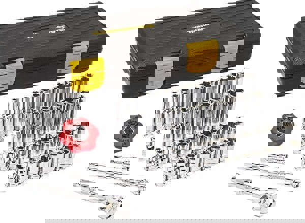 Deep Standard Socket Set: 51 Pc, 1/4