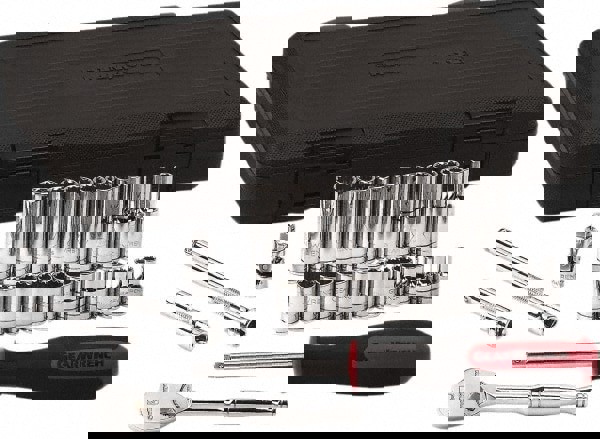 Deep Standard Socket Set: 26 Pc, 1/4