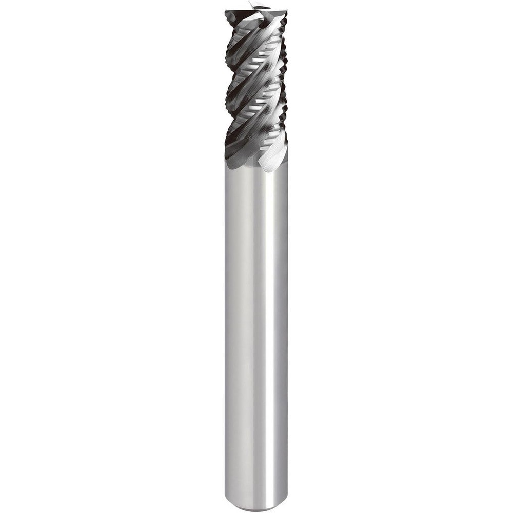 Roughing End Mills; Mill Diameter (mm): 10.00 ; Number Of Flutes: 4 ; End Mill Material: Solid Carbide ; Pitch: Variable ; Length of Cut (mm): 22.0000 ; Coating/Finish: AlCrN