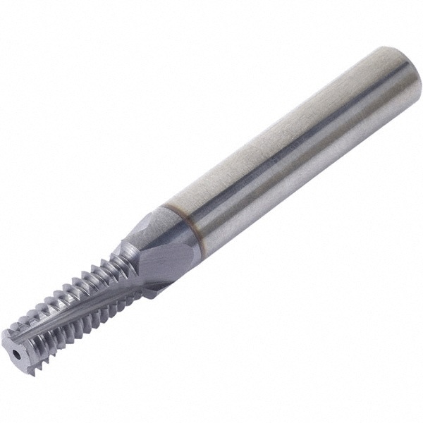Helical Flute Thread Mill: 3/4-12, Internal/External, 4 Flute, 5/8