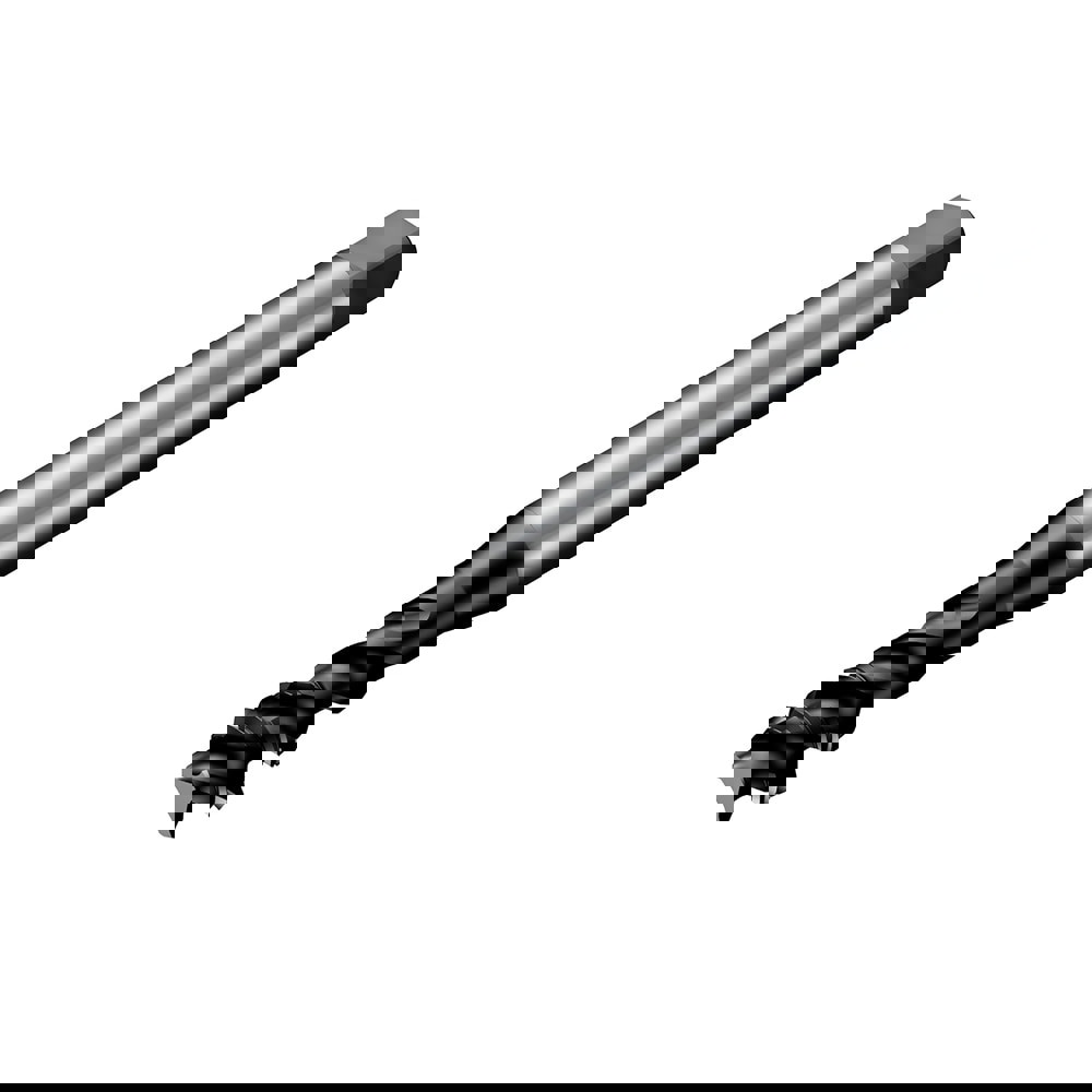 Spiral Flute Tap: 1/4-28 DIN/ANSI, 3 Flutes, Semi-Bottoming, 3BX Class of Fit, High Speed Steel-E-PM, TiAlN Coated