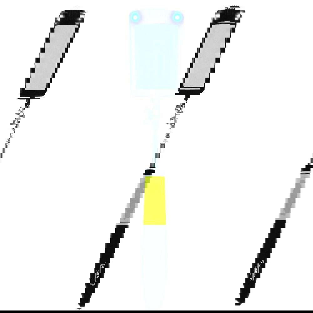 Telescoping Inspection Mirror: Rectangular, Glass Mirror, Vinyl Handle