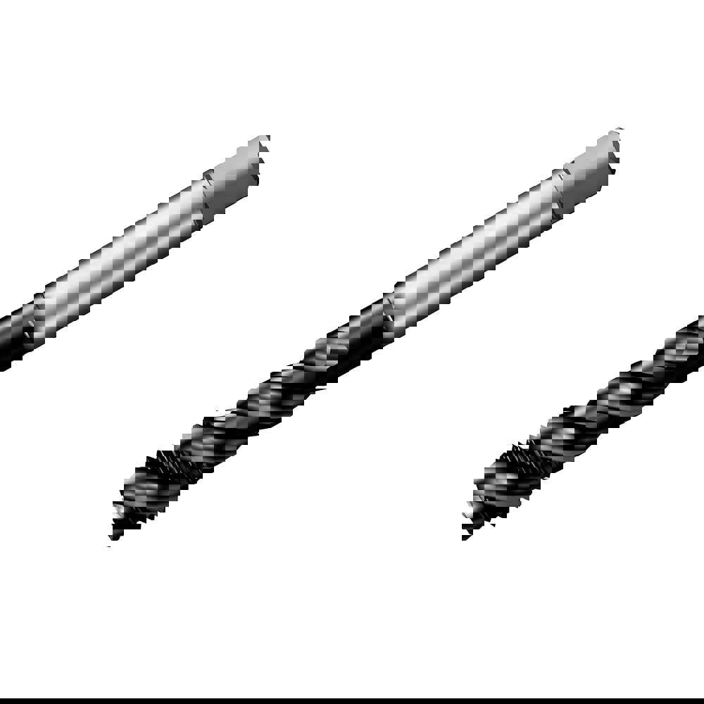 Spiral Flute Tap: M30x2.00 DIN 374, 4 Flutes, Semi-Bottoming, 6HX Class of Fit, High Speed Steel-E-PM, TiAlN Coated