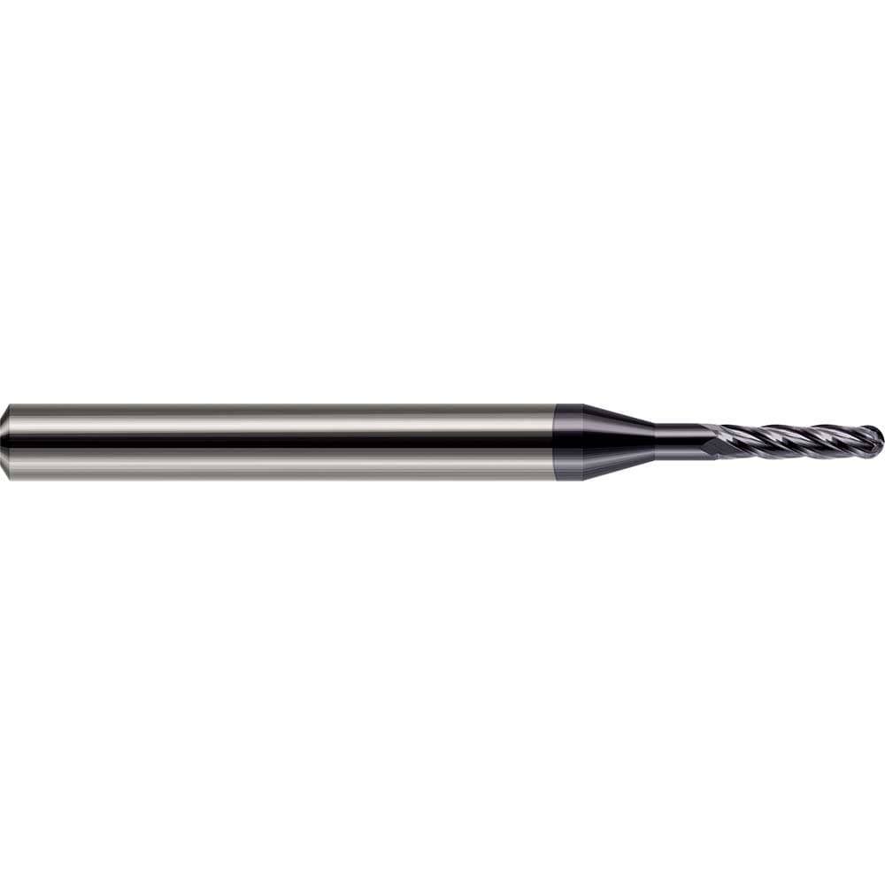 Ball End Mills; Mill Diameter (Decimal Inch): 0.0200in ; Number Of Flutes: 4 ; End Mill Material: Solid Carbide ; Shank Diameter (Inch): 1/8in ; Shank Diameter (Decimal Inch): 0.1250 ; Overall Length (Decimal Inch): 1.5000in
