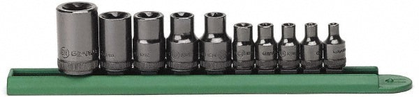 Standard Socket Set: 10 Pc, 1/2