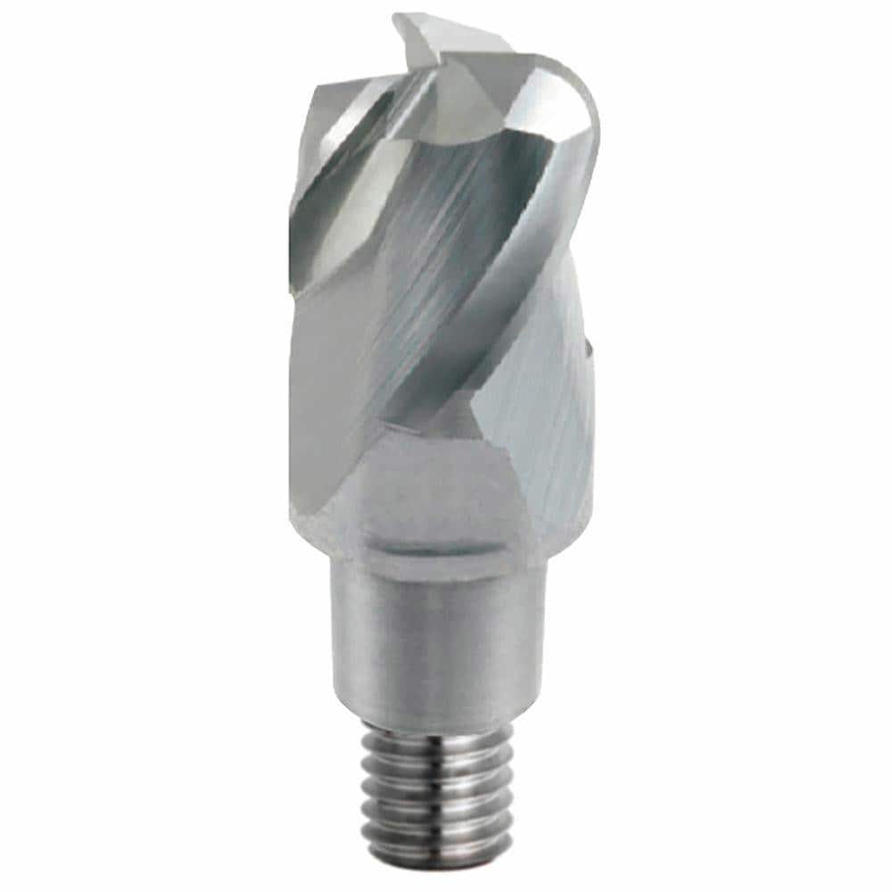 Corner Radius & Corner Chamfer End Mill Heads; Mill Diameter (mm): 10.00 ; Length of Cut (mm): 8.0000 ; Number Of Flutes: 3 ; Overall Length (mm): 29.1000 ; Corner Radius (mm): 1.00 ; Coating/Finish: Uncoated