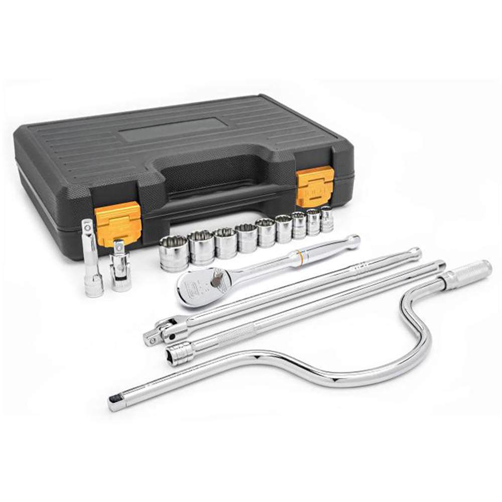 Standard Socket Set: 15 Pc, 3/8