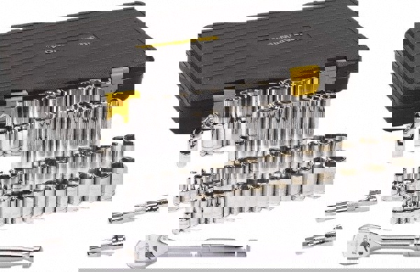 Deep Standard Socket Set: 49 Pc, 1/2