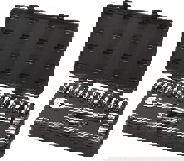 Standard Socket Set: 15 Pc, 1/2