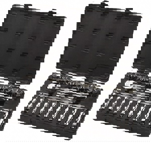 Deep Standard Socket Set: 23 Pc, 1/2