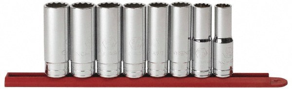 Deep Socket Set: 8 Pc, 1/2