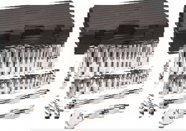 Deep Standard Socket Set: 33 Pc, 1/2