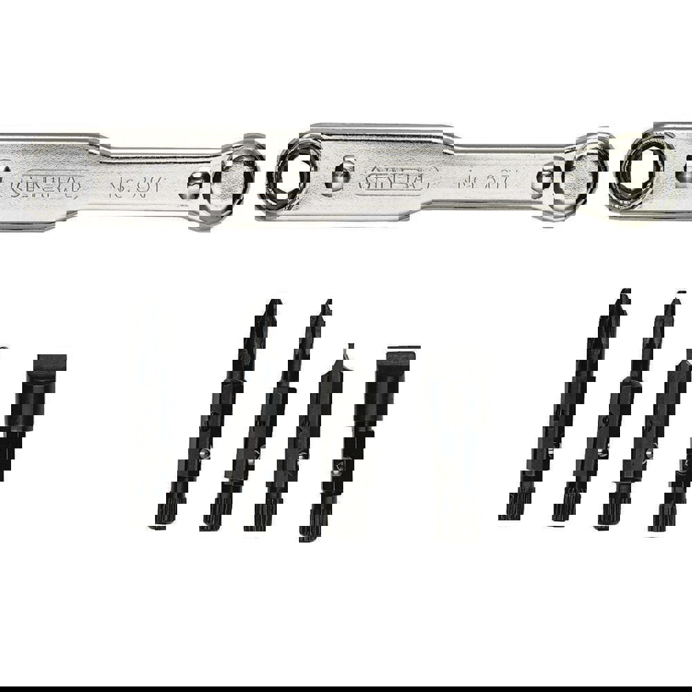 5 Piece Ratcheting Offset Slotted & Phillips Screwdriver Set