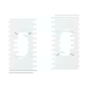 2G RECEPT WALL PLT WHIT