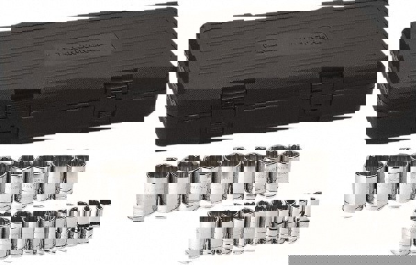 Standard Socket Set: 15 Pc, 1/2