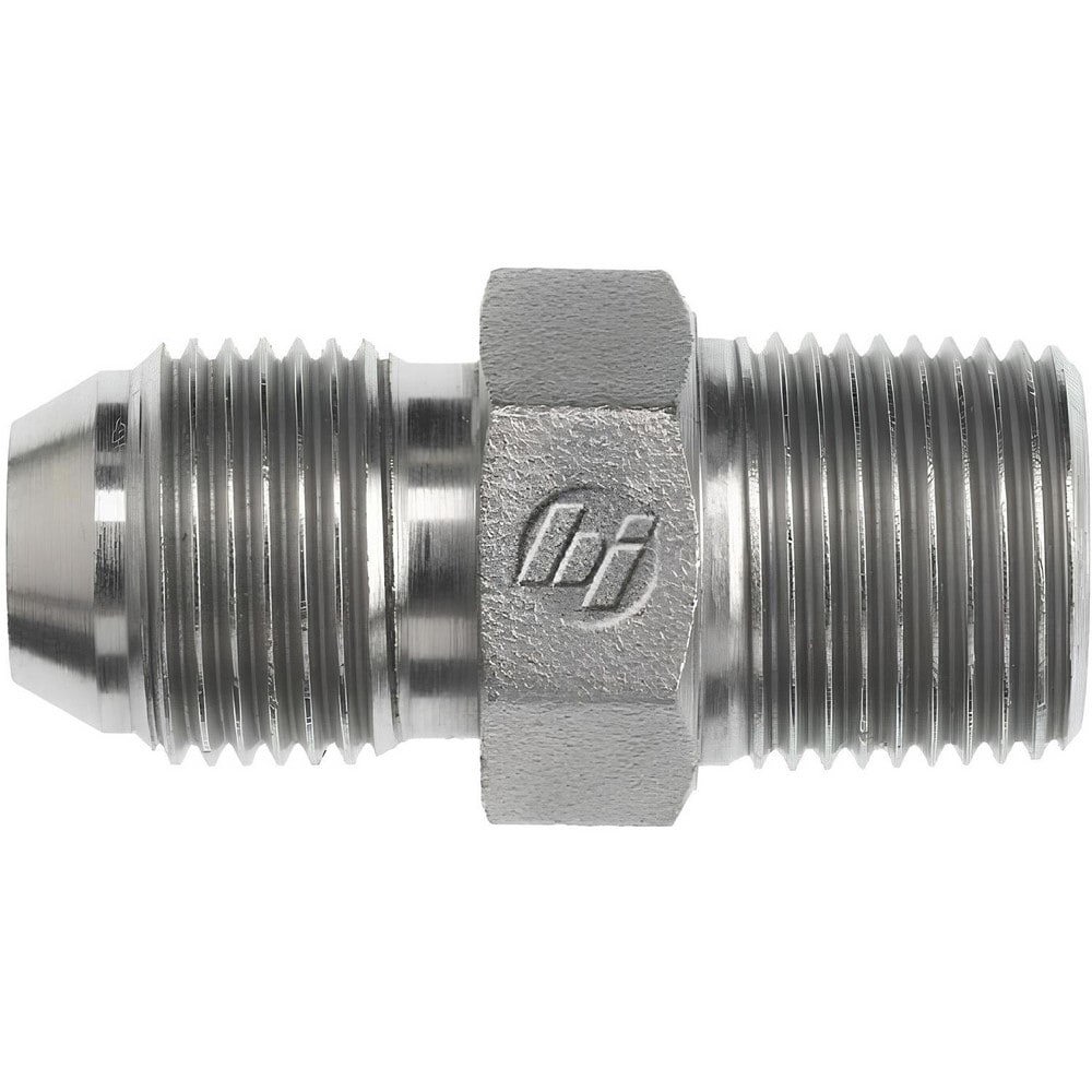 Metal Flared Tube Fittings; Material: Steel ; Thread Size: 3/8-19 ; End Connection: Male ; Minimum Working Temperature (Deg C): -53 ; Minimum Working Temperature (Deg F): -65 ; Maximum Working Temperature (F): 500