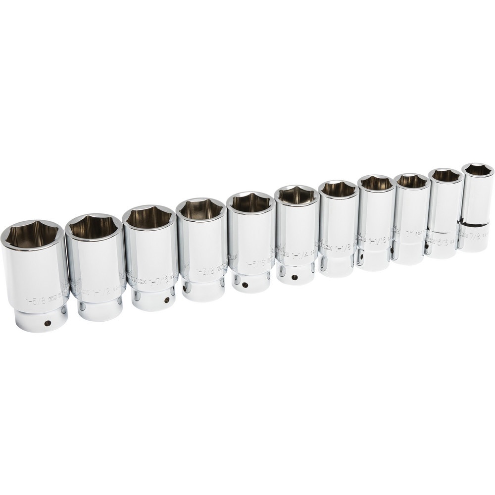 Socket Sets; Set Type: Socket Set ; Drive Size: 3/4 ; Minimum Size (Inch): 7/8 ; Maximum Size (Inch): 1-5/8 ; Tool Type: Socket Set ; Material: Alloy Steel