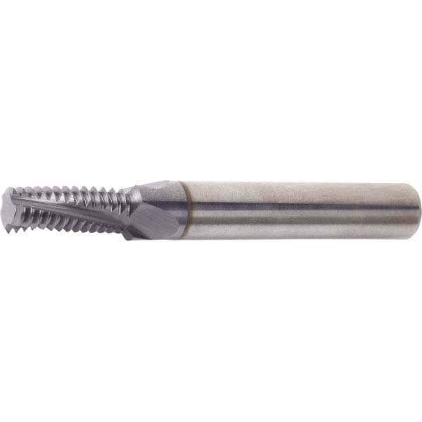 Helical Flute Thread Mill: M6x1, Internal, 3 Flute, 4.00 mm Shank Dia, Solid Carbide