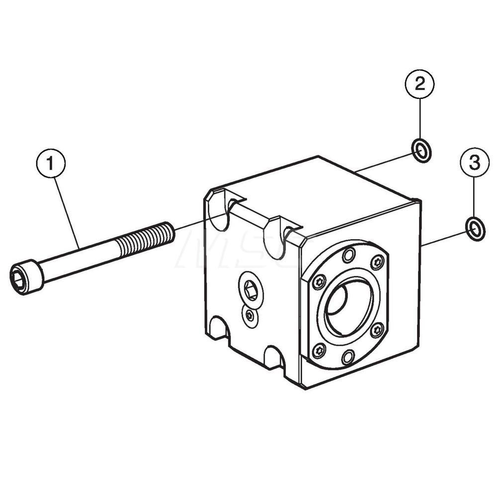 Modular Lathe Adapter/Mount: Right Hand Cut, C4 Modular Connection