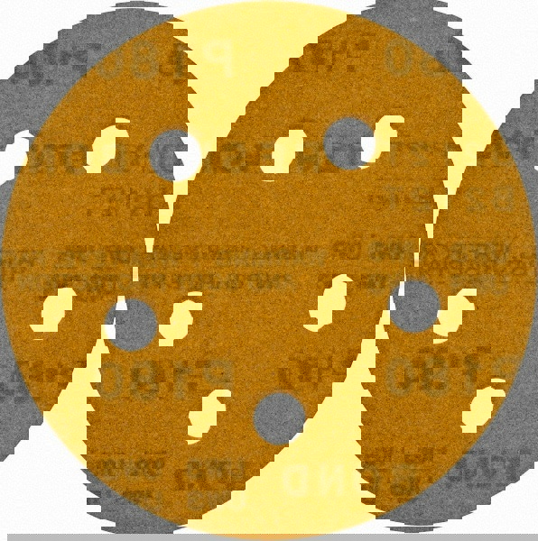 Hook & Loop Disc: 180 Grit, Coated, Aluminum Oxide