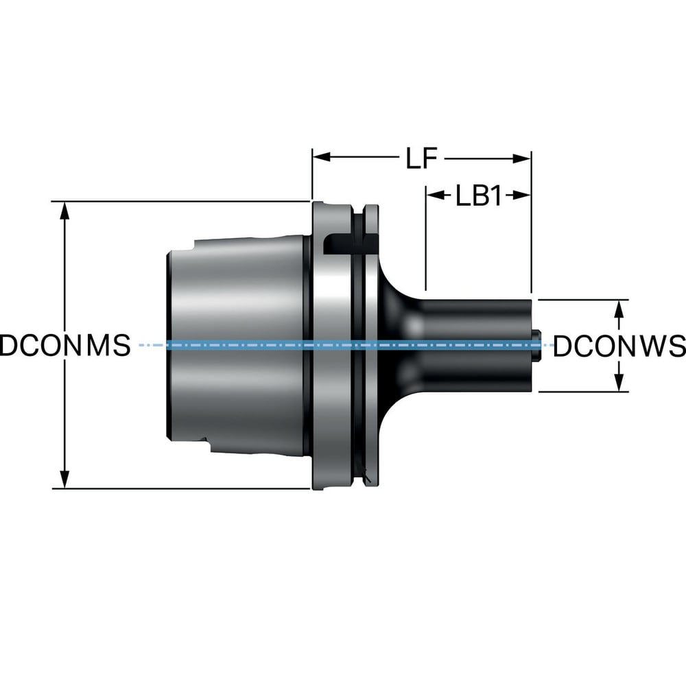 Modular Tool Holding System Adapters; Modular Connection Size: C4 ; Modular System Size: 125;C4 ; Projection (Decimal Inch): 2.5984 ; Projection (mm): 66.000 ; Overall Length (mm): 95 ; Overall Length (Decimal Inch): 3.7402