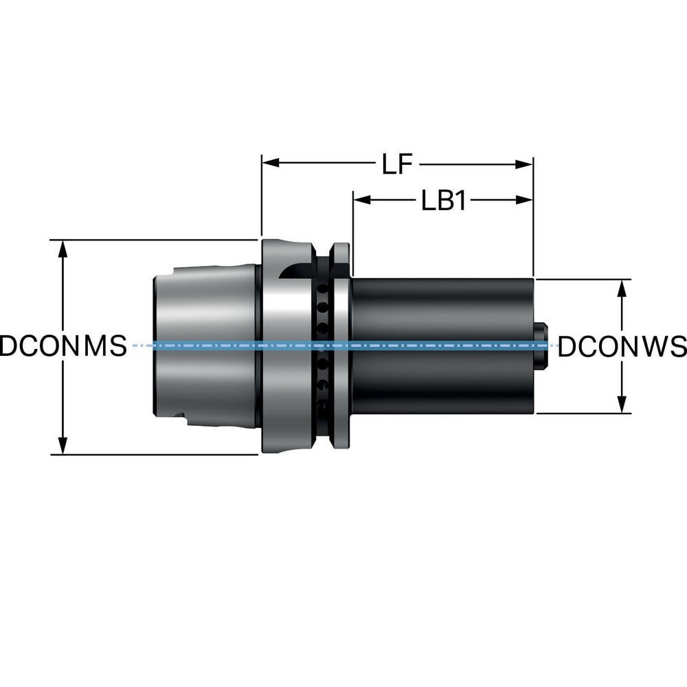 Modular Tool Holding System Adapters; Modular Connection Size: C8 ; Modular System Size: 125;C8 ; Projection (Decimal Inch): 5.1181 ; Projection (mm): 130.000 ; Overall Length (mm): 130 ; Overall Length (Decimal Inch): 5.1181