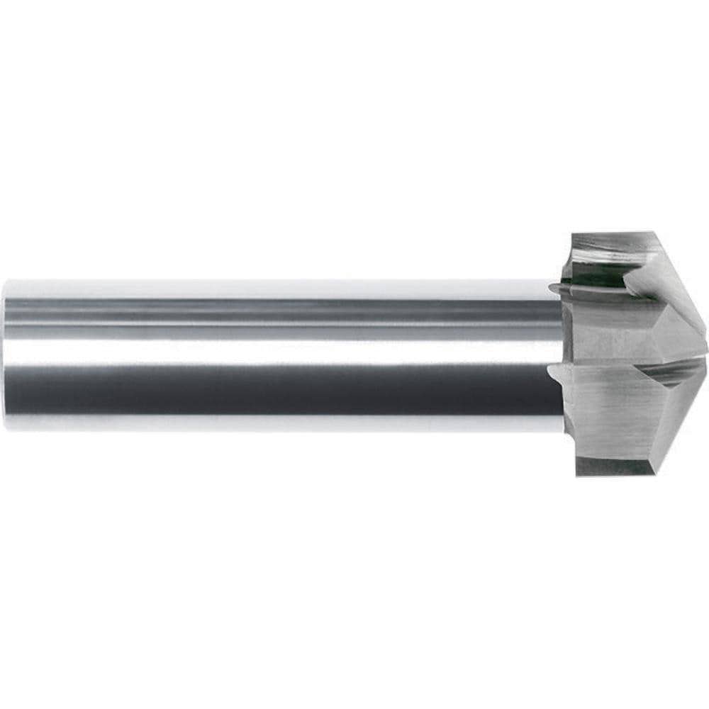 Face Angle Cutters; Included Angle: 90.00 ; Small Cutter Diameter: 0.2500in ; Large Cutter Diameter: 1.2500in ; Cutter Material: Solid Carbide ; Cutting Width: 1.2500in ; Finish/Coating: Uncoated