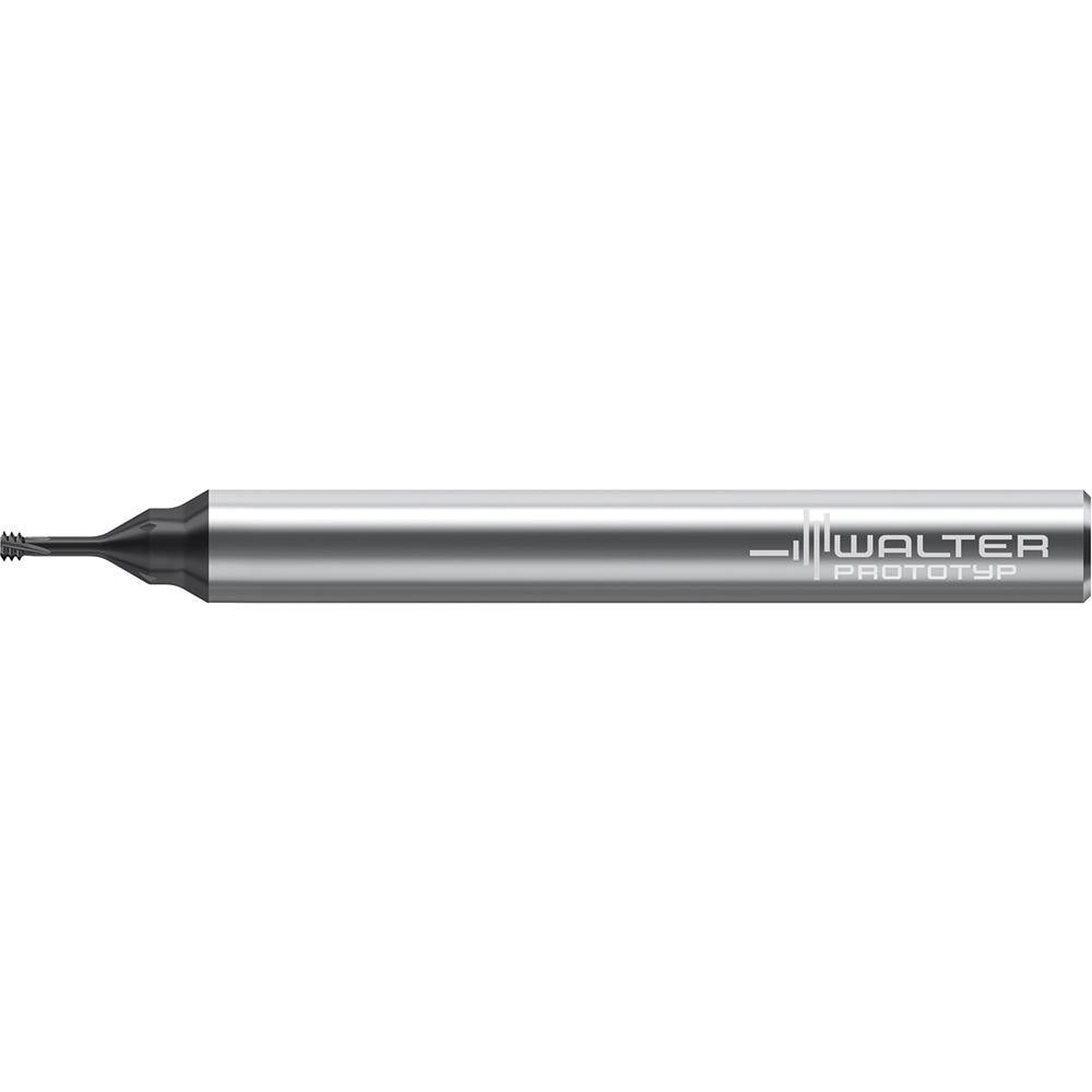 Helical Flute Thread Mills; Material: Solid Carbide ; Thread Type: Internal ; Shank Type: Straight-Cylindrical ; Overall Length (Decimal Inch): 2.2440 ; Thread Standard: Metric ; Flute Direction: Right Hand