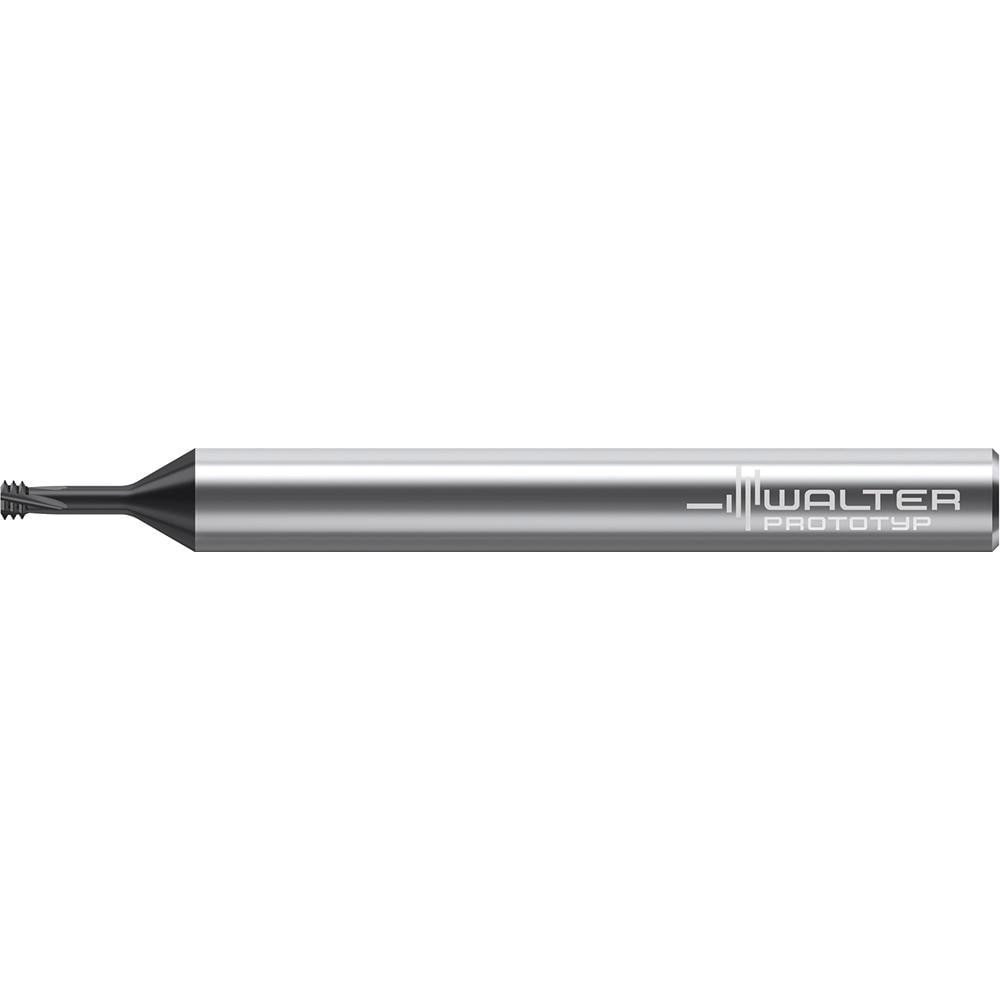 Helical Flute Thread Mills; Material: Solid Carbide ; Thread Type: Internal ; Shank Type: Straight-Cylindrical ; Overall Length (Decimal Inch): 2.2440 ; Thread Standard: Metric ; Flute Direction: Right Hand